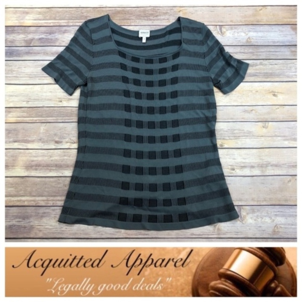 Armani Collezioni Light Weight Blouse Grey Plaid